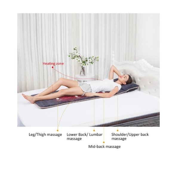 Deluxe Massage Mat with Soothing Heat for Full Body Relaxation - New - Picture 3 of 4